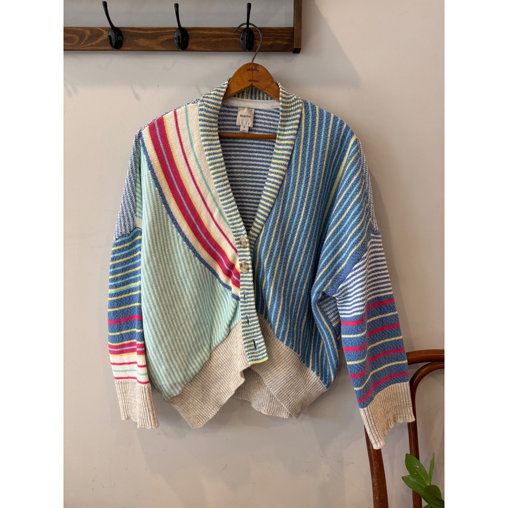 Maeve Anthropologie Striped Cardigan Sweater